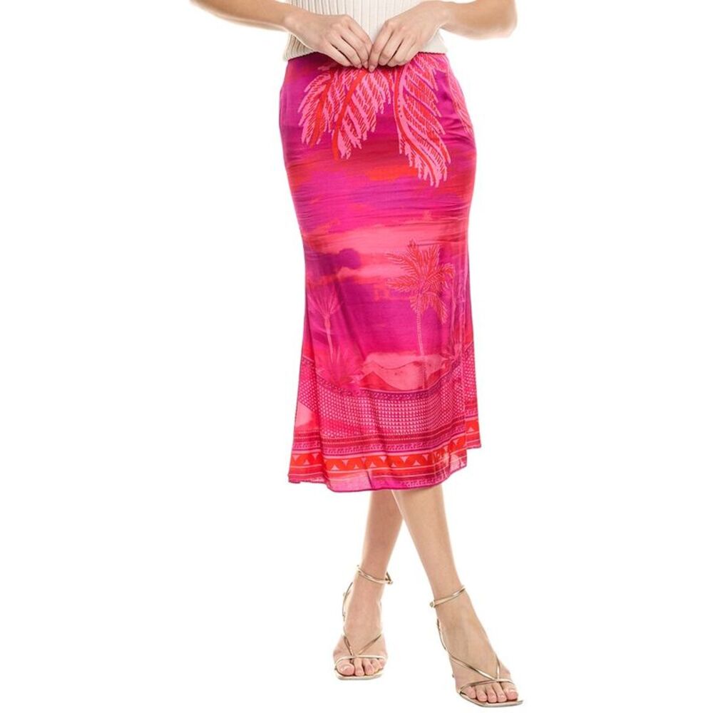 HEMANT & NANDITA Pink Midi Skirt